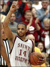 NBA draft prospect Jameer Nelson of St. Joseph's University