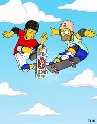 Homer and Tony Hawk