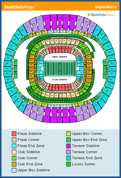 Superdome Saints Seating Chart