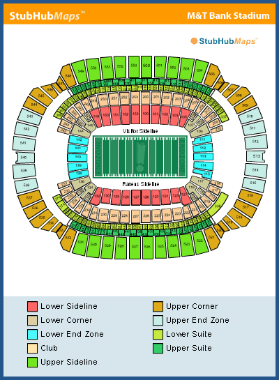 M And T Bank Stadium Baltimore Md Seating Chart