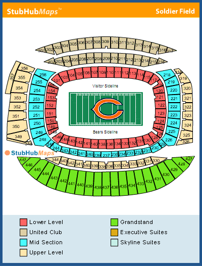 Soldier Field Chicago Il Seating Chart