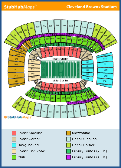 Cleveland Browns Seating Chart Prices
