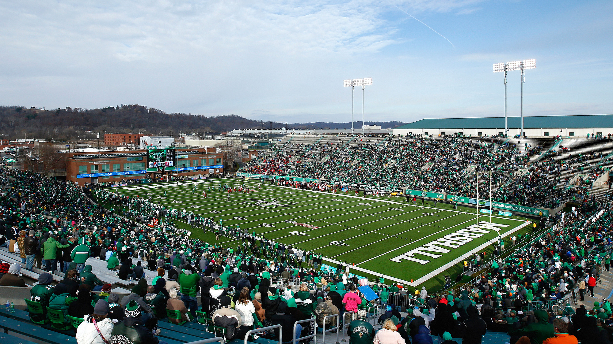 Marshall University Athletics - The @SunBelt announced yesterday that the  Marshall football game against Georgia State on November 26, will be a noon  kickoff on ESPN+ Get your 