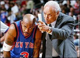 Download Lenny Wilkens With Vince Carter Wallpaper