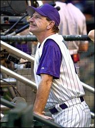 Former Arizona Diamondbacks' Luis Gonzalez, left, Bob Brenly