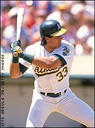 Eric Chavez of the Oakland Athletics pulls back to swing during the News  Photo - Getty Images