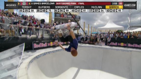Pedro Barros Gewinnt Gold Im Skateboard Park Espn Video