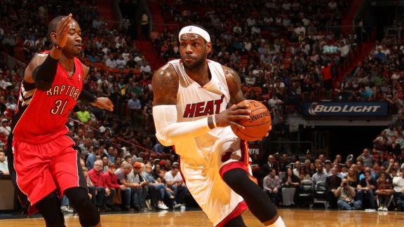 LeBron James on fire in Toronto for Miami Heat