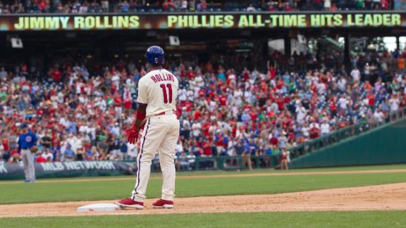 Rollins sets Phillies' career hit record