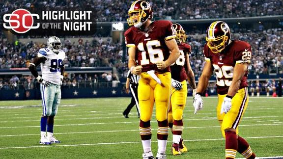 Colt McCoy, Washington halt streaking Cowboys after Tony Romo hurt