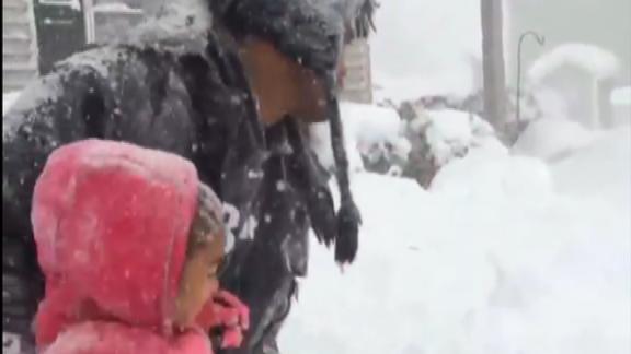 Buffalo Bills' snowball fight after practice