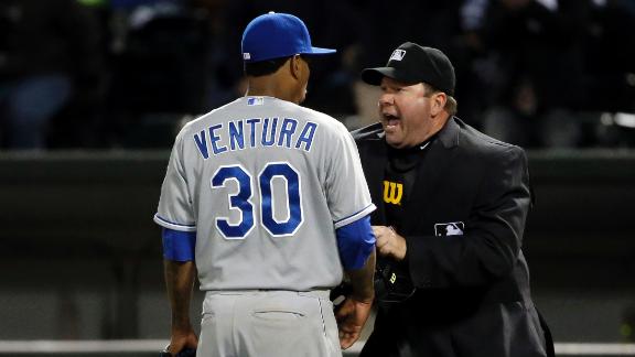 Yordano Ventura, Manny Machado ejected after HBP, punch cause