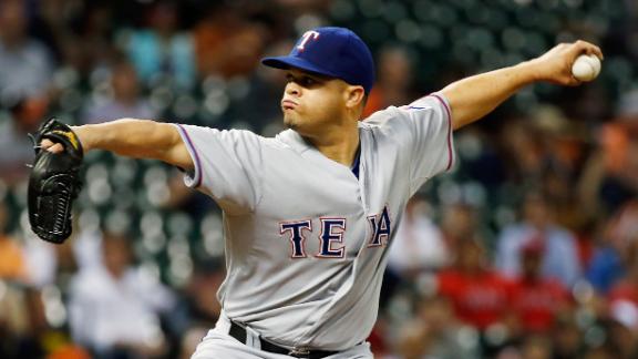 Houston Astros batter Carlos Coporan hits a two-RBI double during