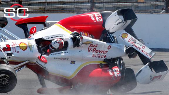 Helio Castroneves Ok After Scary Indy 500 Practice Crash Abc7 Chicago