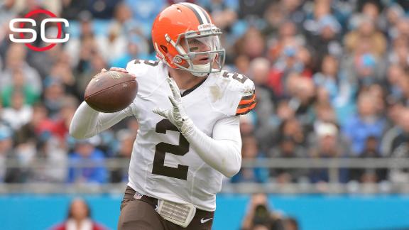 Johnny Manziel works with 2nd team at Browns' 1st offseason practice - ABC7  San Francisco