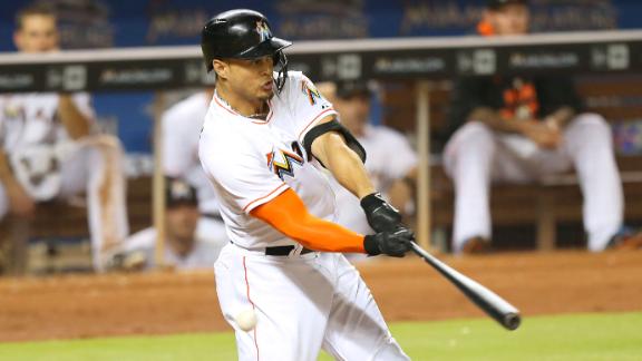 Giancarlo Stanton hit on wrist by a pitch, leaves game - NBC Sports