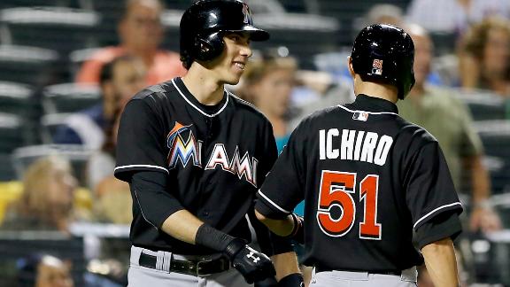 Miami Marlins surprise Christian Yelich with lookalike from 'SNL' - ESPN