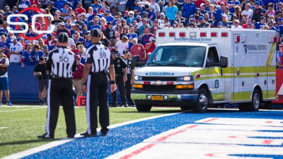 Aaron Williams left stadium in ambulance after head/neck injury