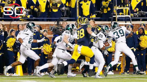 Michigan State Stuns Michigan With Final Play Fumble Return Abc7