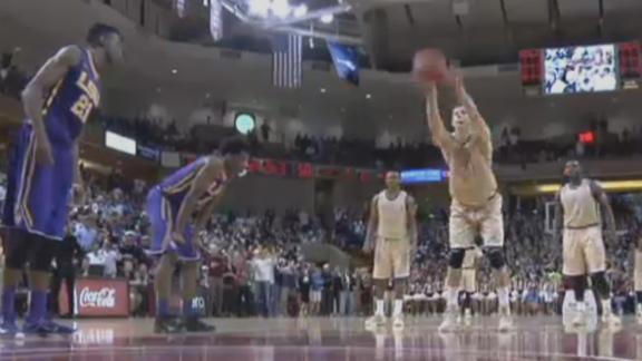 LSU's Ben Simmons attempts a free throw in the first half against the  College of Charleston during an NCAA college basketball game at TD Arena,  Monday Nov. 30, 2015, in Charleston, S.C.