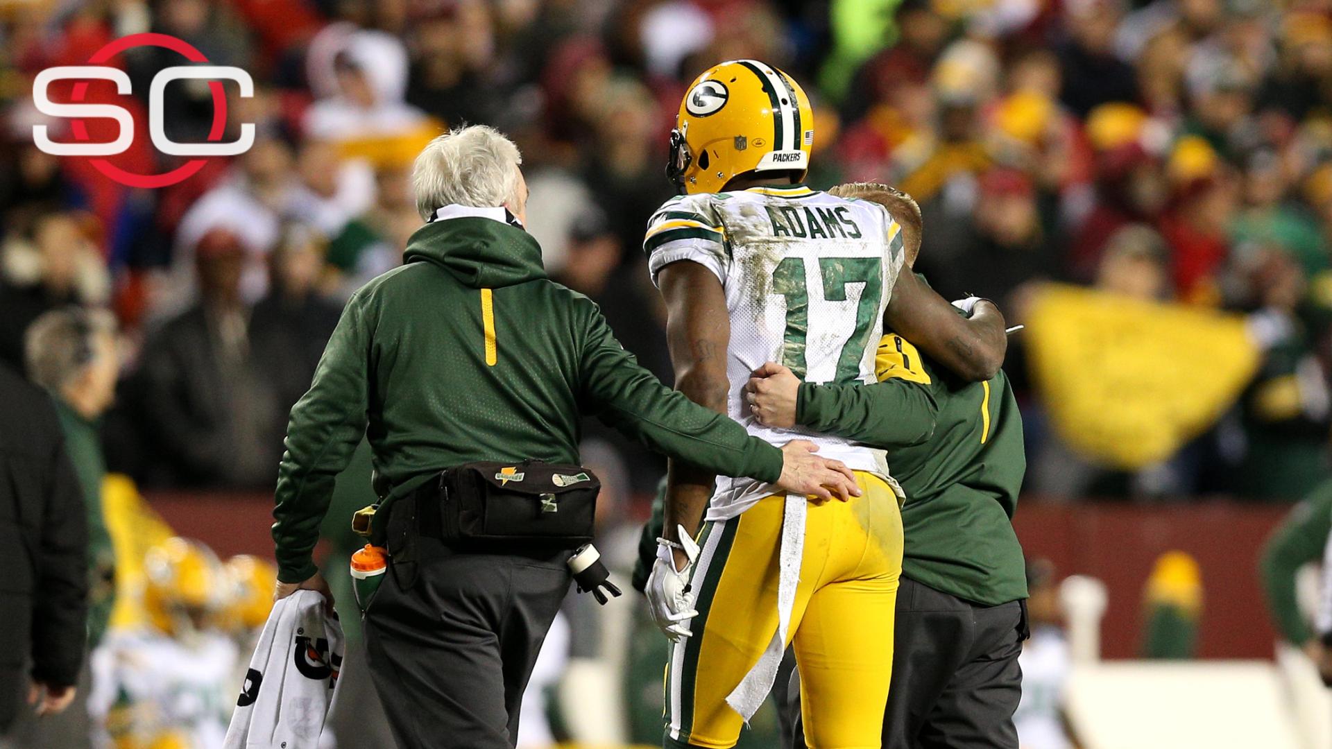 Packers Wr Davante Adams Mcl Sprain Unlikely To Play Vs Cards Abc7 New York I feel like devante adams is gonna continue to make us proud this year. packers wr davante adams mcl sprain