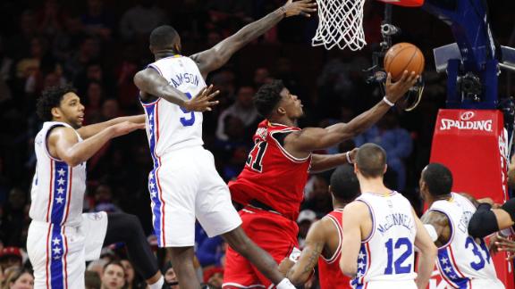 Jimmy Butler scores career-high 53 as Bulls edge 76ers in OT | abc13.com