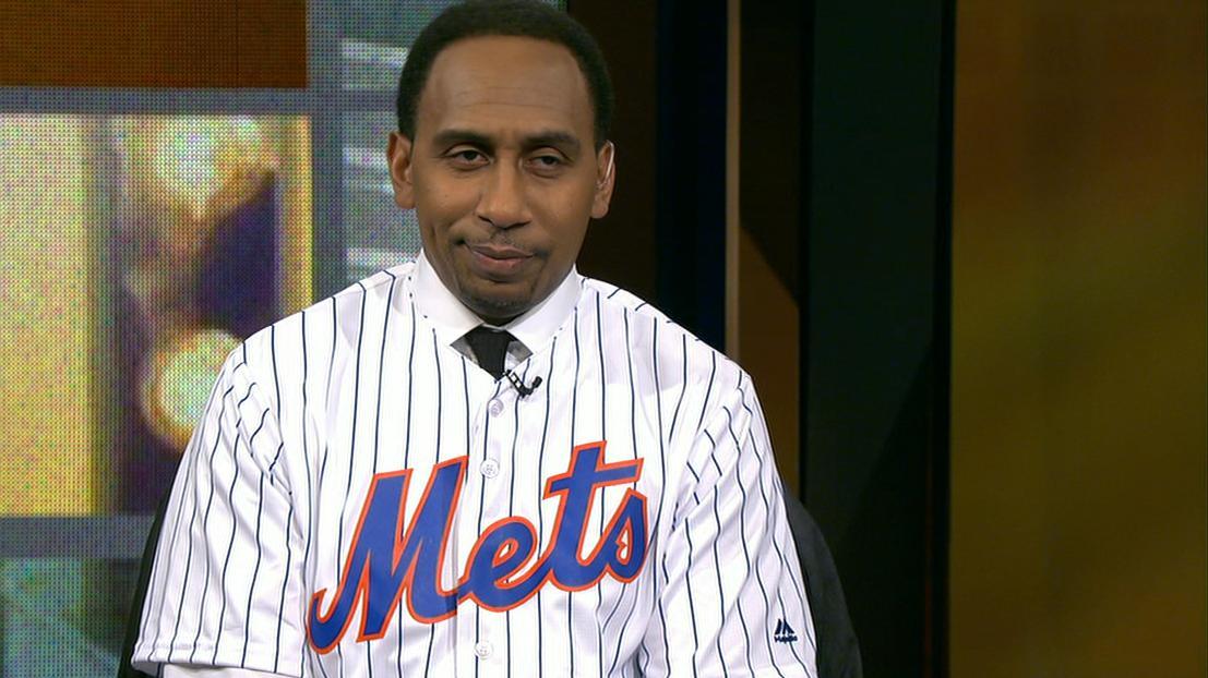 Kevin Hart gifts Stephen A. a Tebow Mets jersey! - ESPN Video