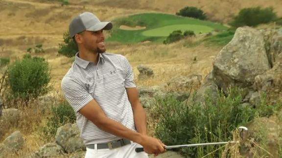 Stephen Curry impresses in his pro golf debut at Ellie Mae Classic