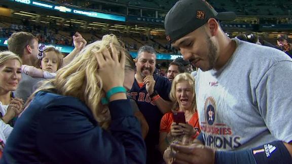 Carlos Correa celebrates World Series championship by proposing to his  girlfriend