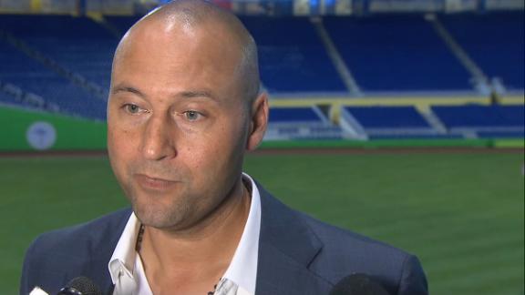 Marlins Man faced off with Derek Jeter at a Marlins town hall and