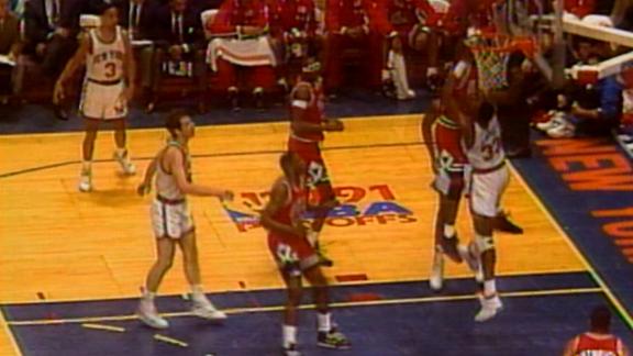 Jordan drops the hammer on Ewing in 1991