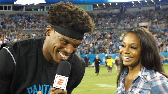 Cam comes up with handshake with Josina - ESPN Video
