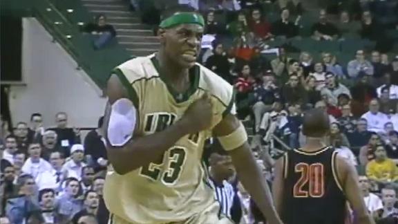 LeBron shines in high school TV debut