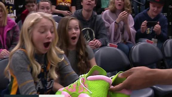 kyrie gives kid shoes