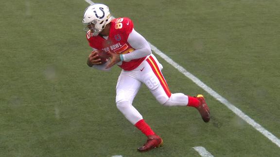 WATCH: Patrick Mahomes' TD pass to Eric Ebron in 2019 Pro Bowl