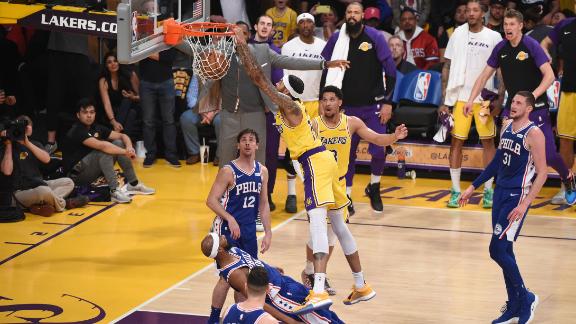 Embiid Scores 28 Leads 76ers To 121 105 Victory Over Lakers Abc7 Los Angeles
