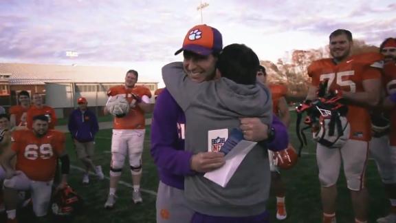 Dabo Swinney surprises equipment manager with Super Bowl tickets