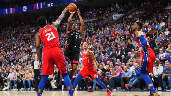 Lowry Has Big Half Amid Trade Rumors Raptors Hold Off 76ers