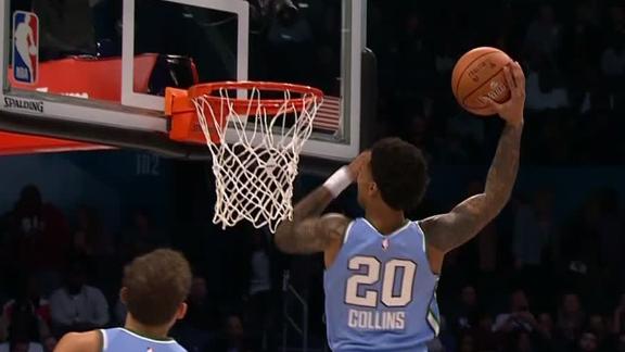 Collins throws down 360 slam, Simmons follows with reverse