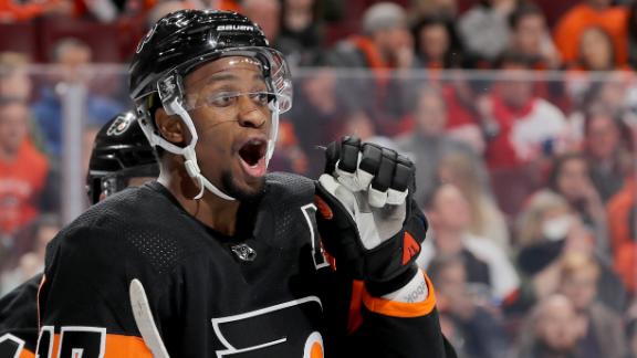 Flyers' Wayne Simmonds is trying to add some color to hockey