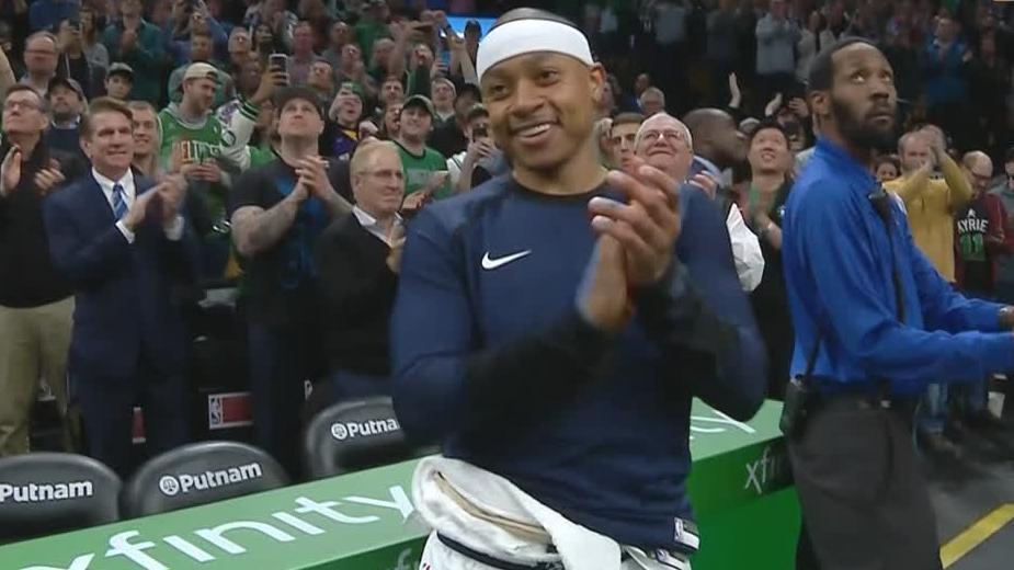 Celtics tribute Thomas, receives warm ovation from crowd
