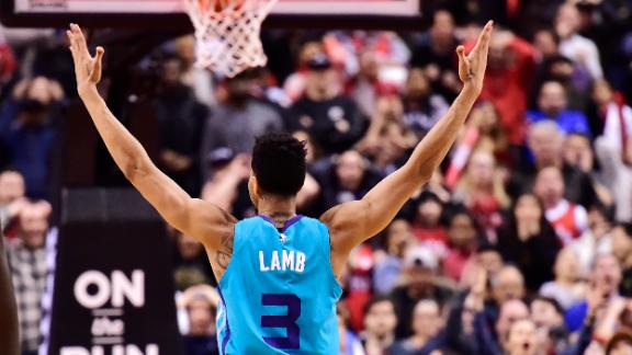Lamb hits half-court buzzer beater to seal Hornets' comeback win