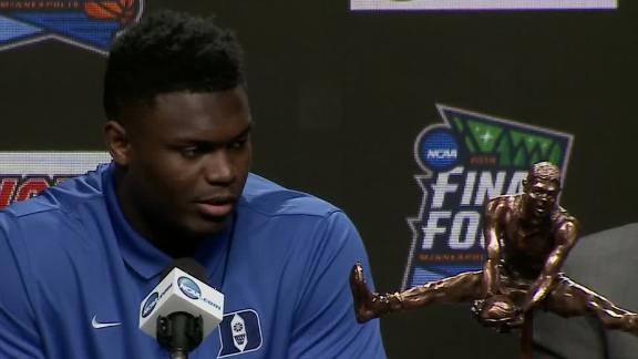 Zion honored to be national player of the year