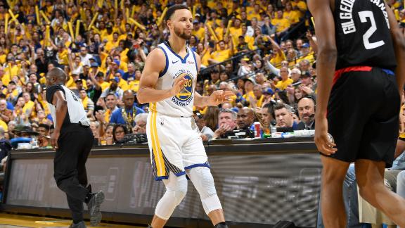 Steph drains eight 3s, delivers 38 points in Game 1