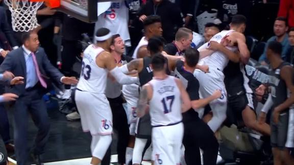 Butler, Dudley ejected after intense scrum in Brooklyn