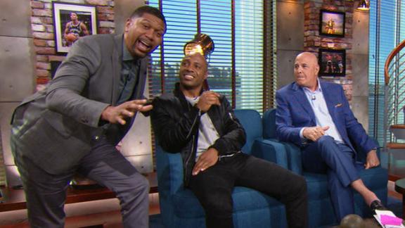 Jalen crashes a segment to highlight Greenberg's outfit choice