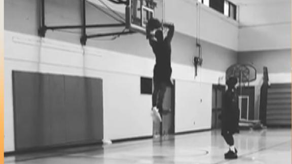 Westbrook throws down alley-oops from his dad
