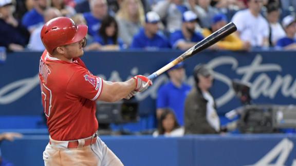 Trout's 20th homer of the season goes 456 feet