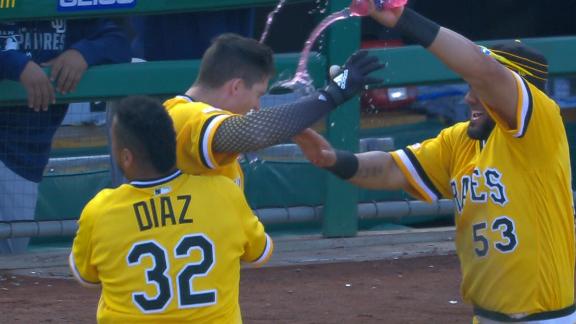 Pirates rally twice, win on walk-off walk