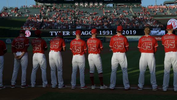 Angels reflect on honoring Tyler Skaggs with amazing no-hitter